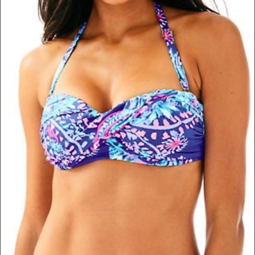 Lilly Pulitzer Cay Twist Bandeau Bikini Top